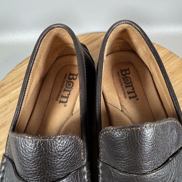 S Born Leather Penny Loafers Brown Men's 10 Slip On Casual Office Comfort - Picture 7 of 8